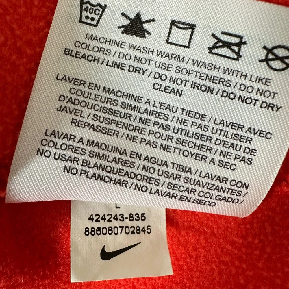 Nike Element Dri-FIT Womens Jacket L Orange Full Zip Running Fleece Lined Sporty